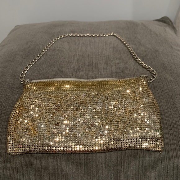 Malini M. New York Gold/Silver Metallic Mesh Handbag - Picture 7 of 7